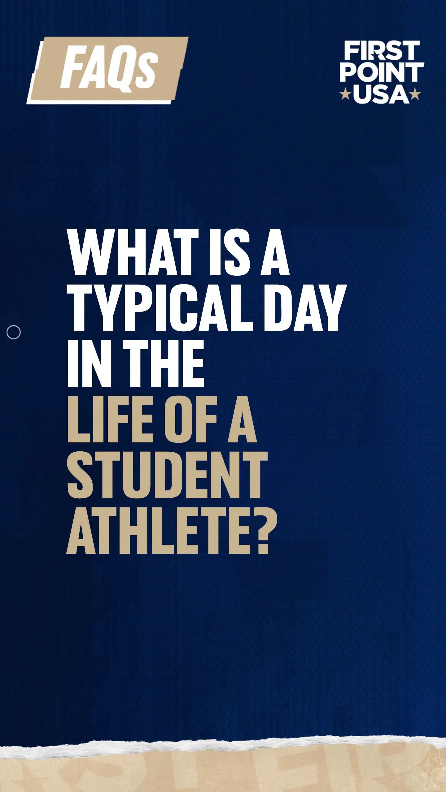 What is a typical day in the life of a student athlete?