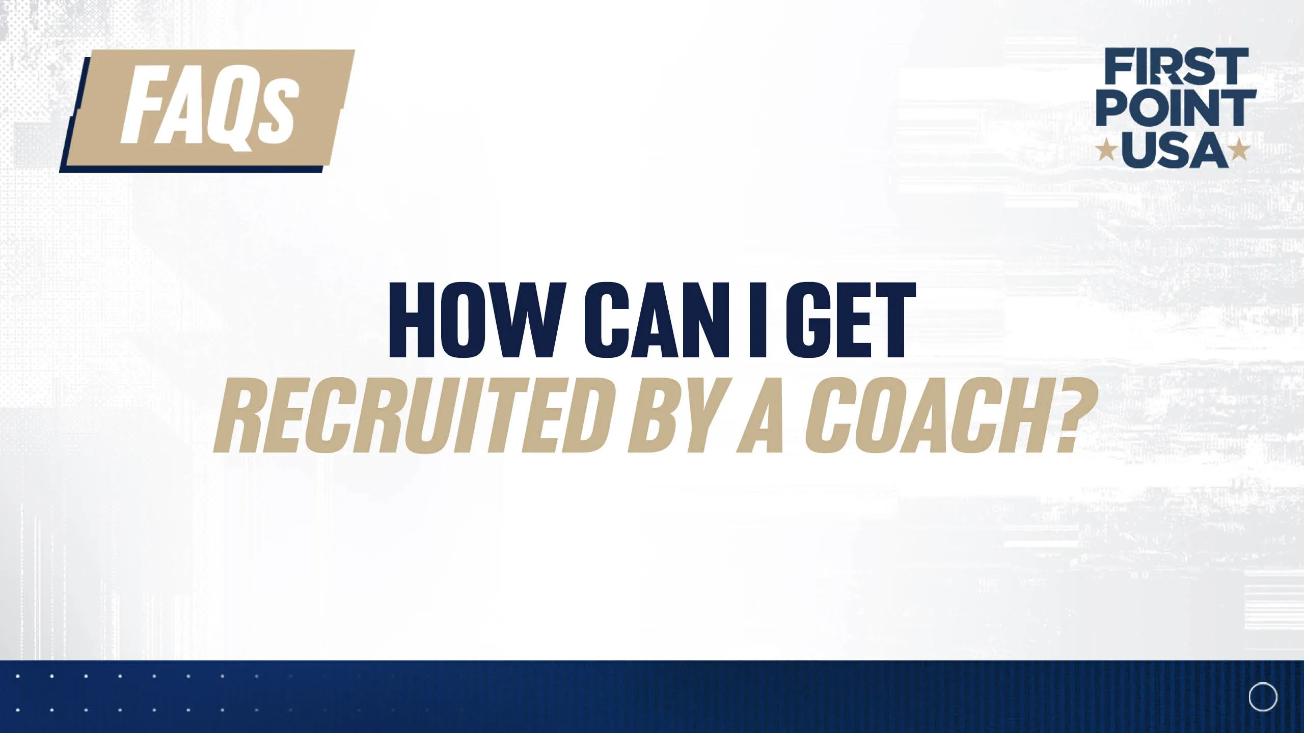 How can I get recruited by a coach?